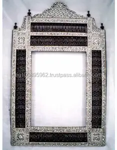 W16 Beautiful MOP Mother Of Pearl Wood Mirror Frame Large