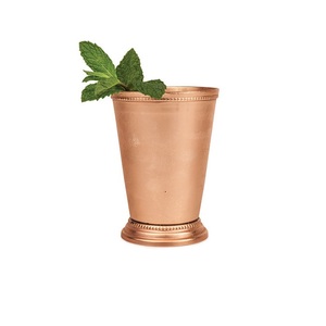 Taza de menta Julep de cobre de alta calidad, juego de dos vasos de agua de limón con nueva capacidad de diseño de 200ml de Hind Handicraft Overseas - Product Image 5
