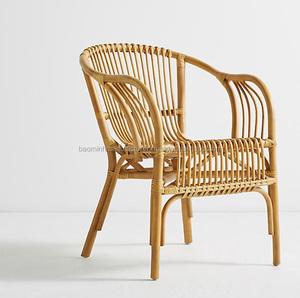<b>Vintage</b> Basket Rattan <b>Chair</b> - Product Image 1