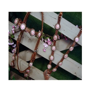 Ensemble de collier de tête et de poitrine de haute qualité avec rênes ensemble de tack en cuir occidental produits en cuir de haute qualité - Product Image 1
