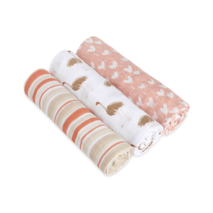 High Quality Cotton Baby Muslin Swaddle <b>Blanket</b> With Custom Logo solid soft muslin swaddle - Product Image 3