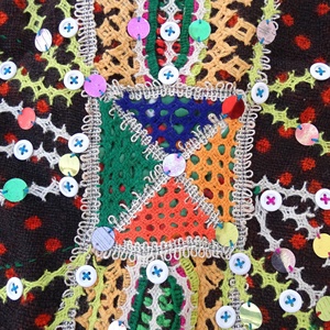 Chal de trabajo con espejo bordado hecho a mano, venta al por mayor, banjara kutchi rabari - Product Image 3