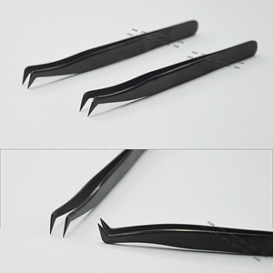 Venta al por mayor L tipo volumen pinzas para pestañas por encargo negro Plasma pinzas para pestañas Premium Pro pinzas para pestañas - Product Image 4