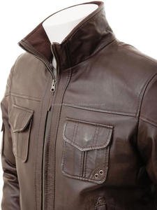 Chaquetas de piel de becerro Unisex, Cazadora Bomber, venta al por mayor, 100% - Product Image 3