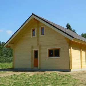 Log Cabin Prefab Dwelling EU บรรทัดฐานประหยัดพลังงาน