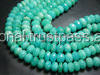 Cuentas verdes Rondelle facetadas de calidad AAA, colección de piedras preciosas de amazonita Natural, cuentas de piedra - Product Image 2
