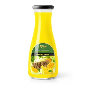 Kualitas Terbaik Harga Terbaik Gratis Sampel Gratis Desain Label Produsen Yang Baik dari Vietnam 1000Ml Botol Kaca Mangga Jus Buah