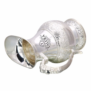 Jarra de cristal de latón para almacenamiento de agua, bañada en plata, 50 oz, de diseño de alta calidad - Product Image 3