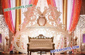 FRP Paisleys Traditional Wedding <b>Stage</b> Decoration Indian Wedding <b>Props</b> for Party and Reception for Wedding Reception <b>Stage</b> - Product Image 4
