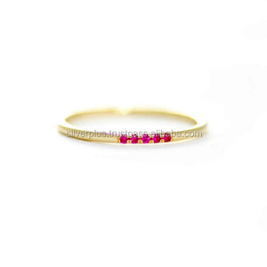 14พันของแข็งทอง5หินรอยัลทับทิมแหวนหมั้นทองผู้ค้าส่งผู้จัดจำหน่ายเครื่องประดับที่ทำด้วยมือ - Product Image 1