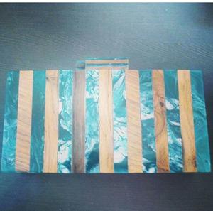 Bolso de mano hecho a mano de resina de mármol para mujer, bolsa de mano de alta calidad con diseño de flores a la moda - Product Image 6