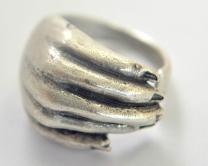 Bague d'éternité de Bohème en argent plaqué or rose Tai Main de Fatima Hamsa - Product Image 2