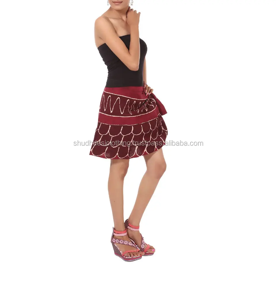 Rajasthani sexy cotton wrap mini skirt