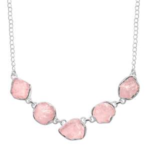Quartz rose brut naturel Druzy belle semi-précieuse 925 pendentif en argent sterling massif en gros usine de bijoux inde - Product Image 1
