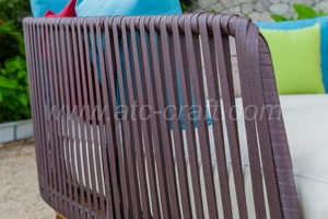 Best Selling Double <b>Lounger</b> for Outdoor Garden Modern Design Poly Rattan with Wood for Patio Home Bedroom Hotel Furniture - Product Image 6