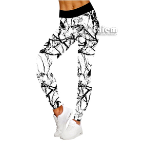 Leggings Deportivos de Secado Rápido Antibacterianos de Spandex/Poliéster con Estampado por Sublimación para Mujer, con Colores Personalizados para Entrenamiento - Product Image 2