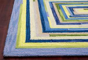 พรมขนสัตว์แบบห่วงที่ทันสมัยหรูหราหรูหราหรูหรานุ่มเป็นกระจุกมือที่ทนทานกันลื่นฐานยางกันลื่นพรมปูพื้นขนาดกลางสีฟ้าชุดบ้าน - Product Image 3