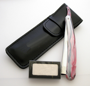 Rasoir de rasage de la gorge à manche en bois lames en acier inoxydable personnalisées, rasoir de Salon de coiffure droit OEM - Product Image 4