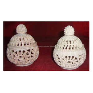 Hermosos Portavelas de Piedra de Savia para Velas de Té - Product Image 1