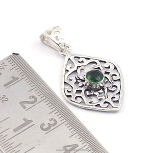 Romantic 925 Sterling Silver Handmade Pendant Adorable <b>Peridot</b> Bezel Setting <b>Jewelry</b> - Product Image 2