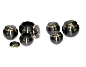 Designer Odyssey Urne de crémation en métal de style européen pour animaux de compagnie en laiton mat avec impression colorée pour les cendres Fournitures funéraires - Product Image 1