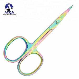 <b>Nose</b> Scissors Silver Stainless Steel Multi-Purpose Scissors with Rounded Tip Manual <b>Ear</b> and <b>Nose</b> Hair Removal <b>Trimmer</b> - Product Image 2