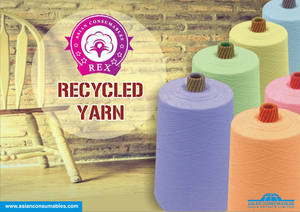 Hilo reciclado de alta calidad NE 20s/1 Hilo reciclado Colores claros 65% algodón 35% hilo tejido de poliéster de fabricación india - Product Image 3