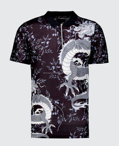 Polo de golf personalizado a granel al por mayor, Polo de sublimación, Polo de manga corta de algodón transpirable para hombre con cremallera - Product Image 3