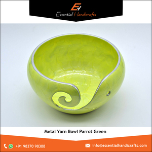 High Quality Large Parrot Green Metal <b>Bowl</b> Eco-Friendly <b>Knitting</b> Yarn Crochet Organizer Home Needlework Storage Made of Steel - Product Image 4