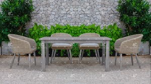 Mimbre de polietileno de diseño Simple, juego de 6 sillas de comedor para exteriores, jardín, Patio, muebles de mimbre - Product Image 3
