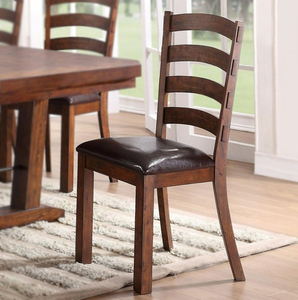 Silla Industrial de madera y cuero, buena calidad - Product Image 1