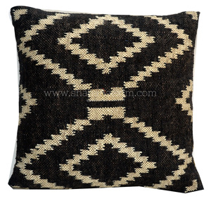 Kilim Vỏ Gối 24X24 Đệm Sàn Boho Có Khóa Kéo Vỏ Gối Phong Cách Bohemian Sản Xuất Tại Ấn Độ - Product Image 5