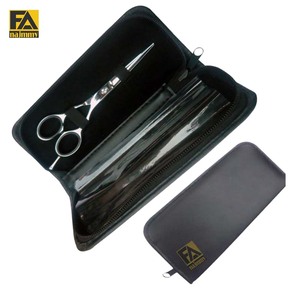 Kit de ciseaux de coupe de cheveux d'instruments de beauté avec cuir synthétique pour la coiffure et le coiffage - Product Image 1