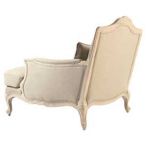 เก้าอี้เท้าแขนสีเบจงาช้างหรูหราคันทรีฝรั่งเศส - Product Image 3