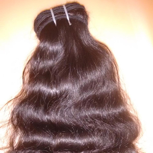 Cabello Remy Cabello humano indio 100% Máquina ondulada natural sin procesar Trama doble 100g Todos los colores - Product Image 1
