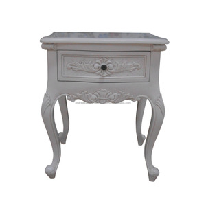 Meubles Indonésie - Meuble de chevet blanc avec 1 tiroir. - Product Image 1
