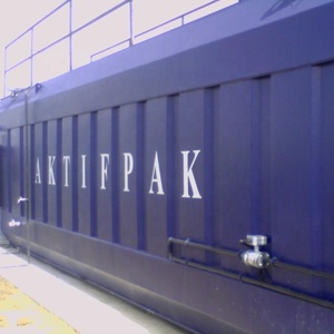 Planta de tratamiento de aguas residuales empaquetada compacta FBBR de acero al carbono (Reactor bioquímico de película fija) - Product Image 1