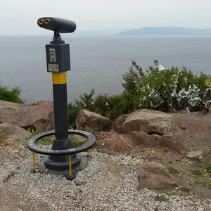 Binoculares con monedas para ver al público binoculares con telescopio que funciona con monedas para turista al aire libre