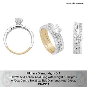 แหวนแต่งงานสีทองแท้10K 14K 18K ใหม่แหวนแต่งงานเพชรโมอิสซาไนต์สำหรับผู้ชายและผู้หญิง - Product Image 6