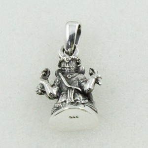 Pendentif en argent massif Lord Ganesha, pendentif en argent sterling 925 pour femmes, bijoux en argent d'Inde - Product Image 4