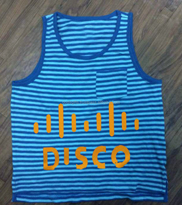 Gran oferta de camiseta sin mangas transpirable de talla grande para Fitness, algodón de bambú orgánico, estampado blanco liso lavado bio para compras en línea India - Product Image 2