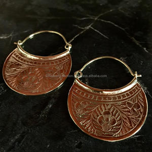 Stylish <b>Large</b> Brass Jewelry Accessories Wholesale <b>Hoop</b> Earrings - Product Image 1