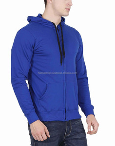 100% algodón liso sólido en blanco azul cremallera sudaderas con capucha para hombres de Pakistán calidad superior precio bajo colores sólidos oscuros térmicos - Product Image 3