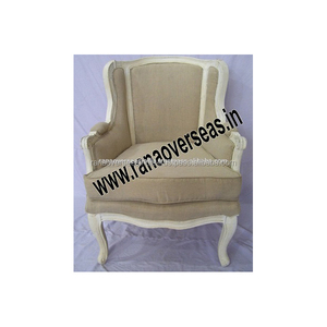 เก้าอี้โซฟาที่เท้าแขนทำจากไม้แกะสลักด้วยมือในสองโทนสำหรับห้องนั่งเล่นโรงแรมและสำนักงาน - Product Image 2