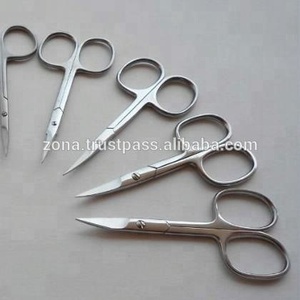 Tijeras para Cutículas con Punta de Flecha en Acabado Dorado, Logotipo Personalizado, Manicura para Diestros, Acero Inoxidable, Hoja Recta y Curva, Punta Redonda - Product Image 3