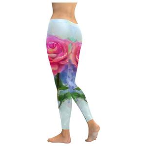 กางเกงรัดรูปเอวสูงแบบระเหิดสำหรับผู้หญิง,กางเกงรัดรูปยาวถึงข้อเท้ายืดได้พิมพ์ลายดิจิตอล - Product Image 3