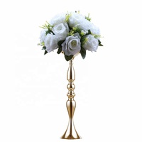 Nouvelle Arrivée Grand Vase à Fleurs en Aluminium Porte-Bougie Centre de Table Mariage Événement Plaqué Or