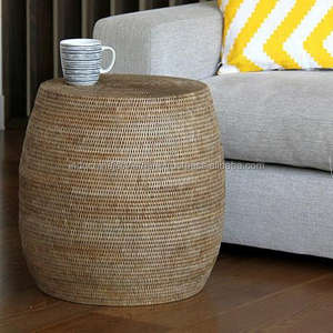 Tabouret tambour en rotin tressé en gros, fabriqué par des artisans au Vietnam - Product Image 5