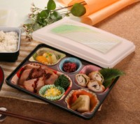 Boîte à BENTO shoado réutilisable en plastique, avec couvercles carrés, assiettes à lunch à 5 compartiments, utilisation écologique pour RESTAURANT, nouveauté