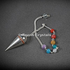 Openable Brass Pointed With Chakra Chain Pendulums - Product Image 1